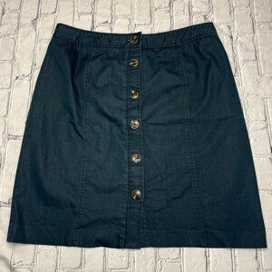 Pantology women’s button up blue skirt Size 16